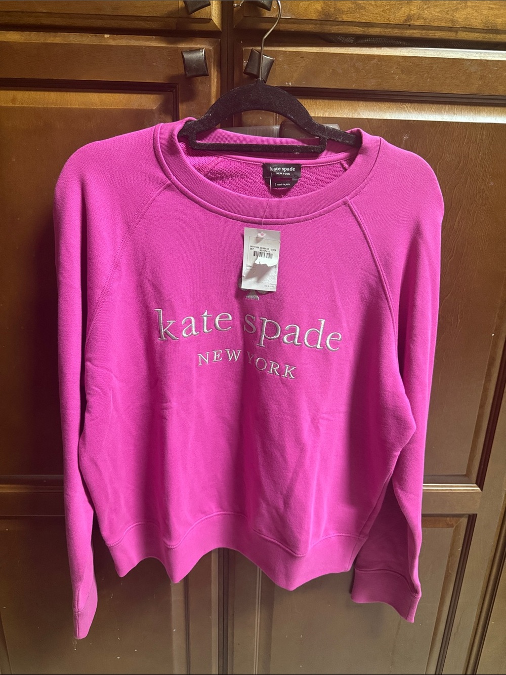 kate spade Bright Pink Logo Crewneck Sweatshirt